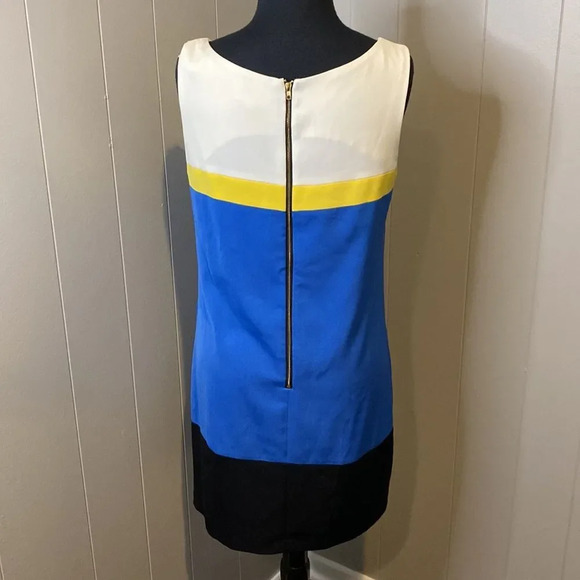 Z Adore Small Striped Shift Midi Dress Sleeveless Back Zipper Colorblock - Picture 5 of 9